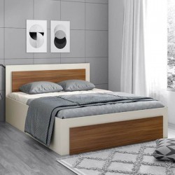 Woodway Solid Wood Queen Size Bed with Storage in Provincial
